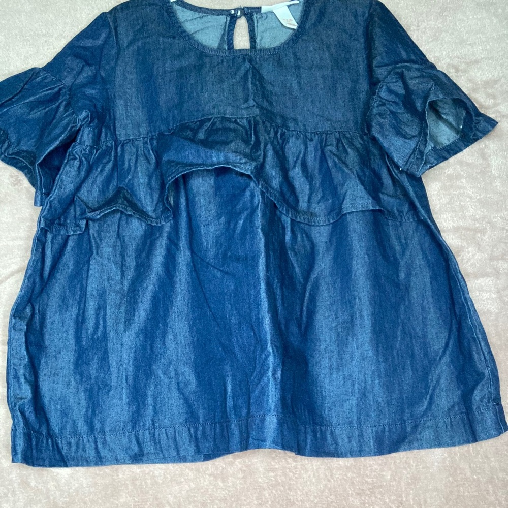A denim blouse for kids size 7-8 M